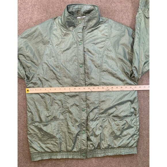 Vintage Haband Jacket Womans L Nylon Button Up Cotton Lined‎ Wind Breaker - Picture 5 of 7